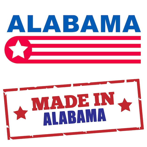 Design grafico vettoriale del nome dell'alabama