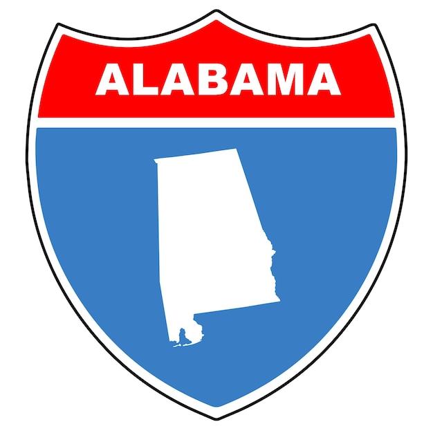 Alabama Road Sign Vector Graphic