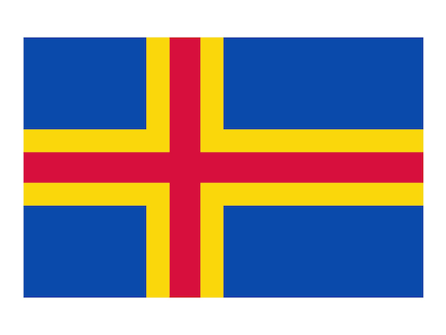 Aland Iceland flag world flag icon official national flag International flag