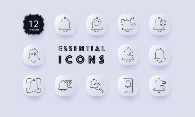 Alarm alerts set icon Emergency alert multiple notifications system check time alert e-mail reminder health alert critical system error package update mobile notifications priority alert