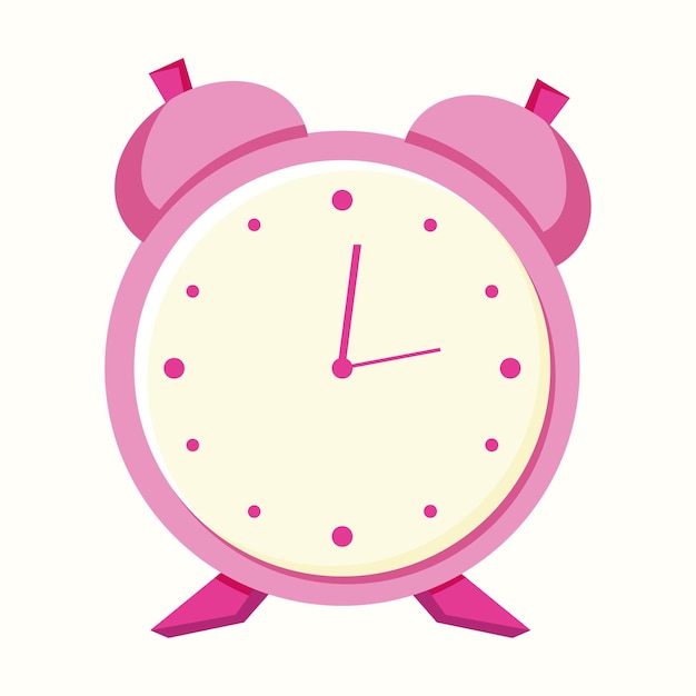 Vector alarm clock, clock. vector illustration in flat style