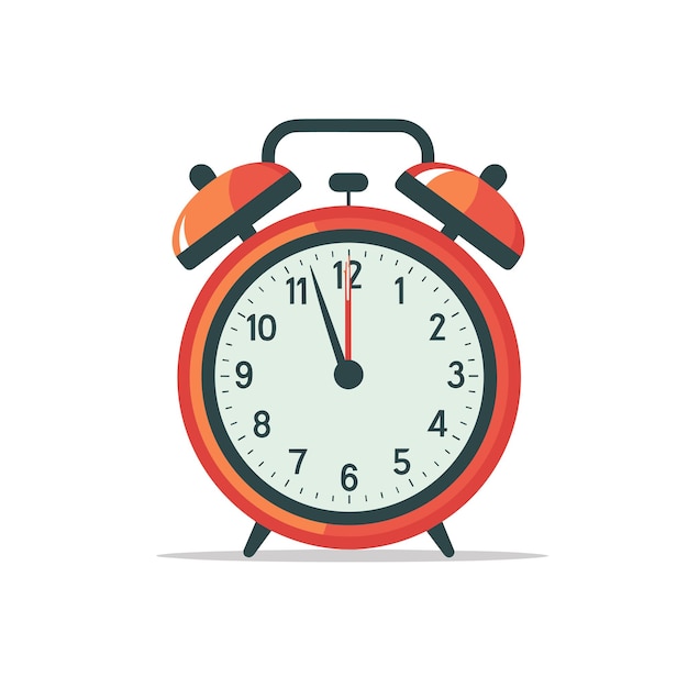 Vector alarm clock concept illustration cartoon icon