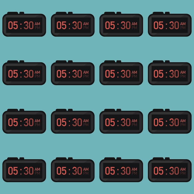 Alarm clock digital pattern