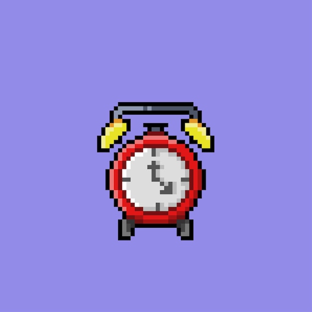 alarm clock in pixel art style