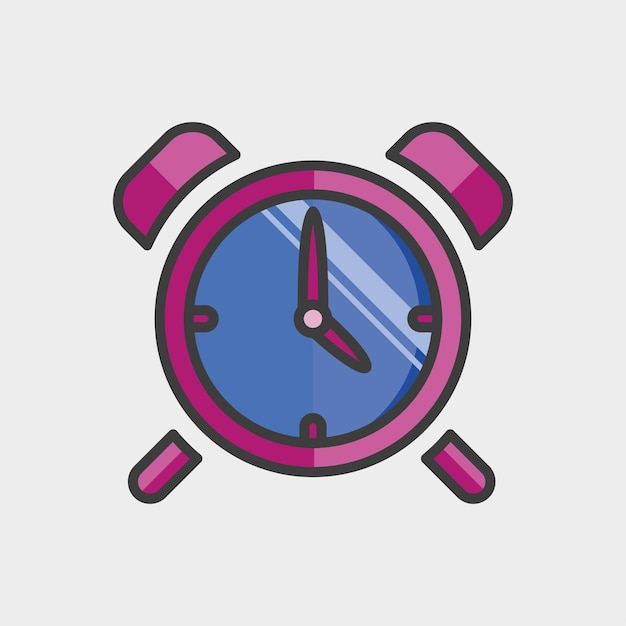 Alarm clock red cover icon