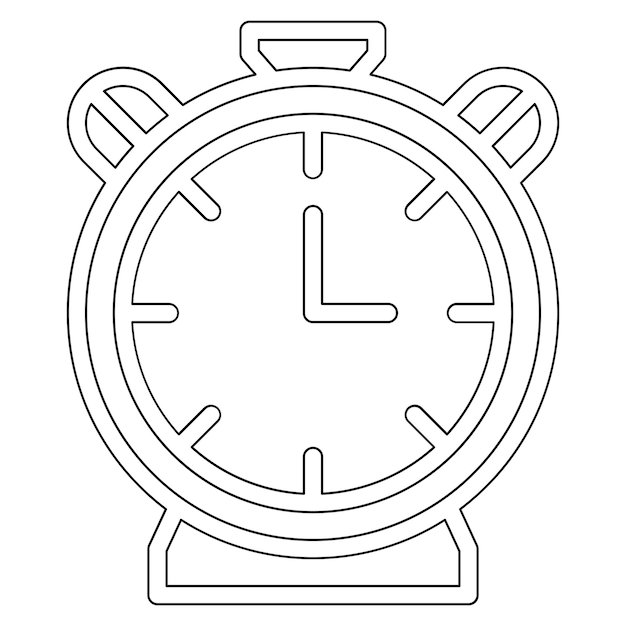 Vector alarm clock vector icon illustration of homeware iconset