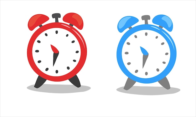 Alarm clock vector illustration Wake up time Flat vector in doodle style isolated on white