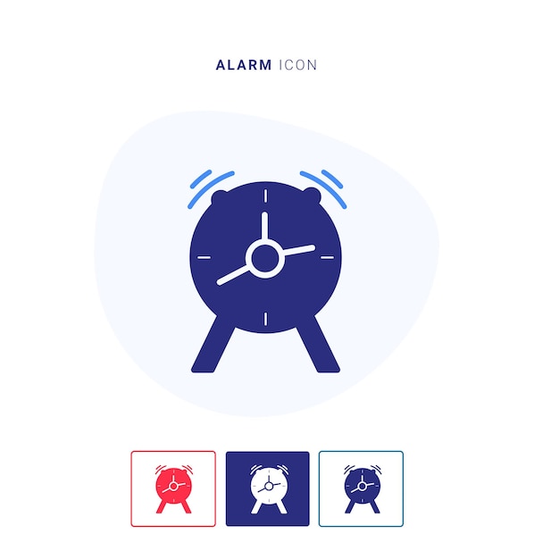 Alarm icon logo and vector template