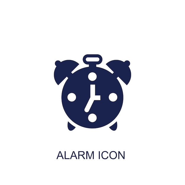 Alarm icon white background