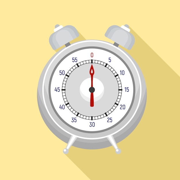 Alarm kitchen timer icon Flat illustration of alarm kitchen timer vector icon for web design