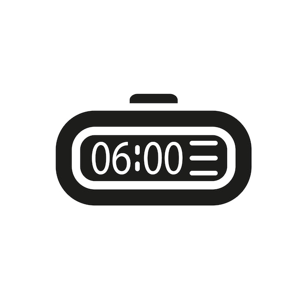 Alarm klok icoon vector ontwerp sjablonen eenvoudig en modern