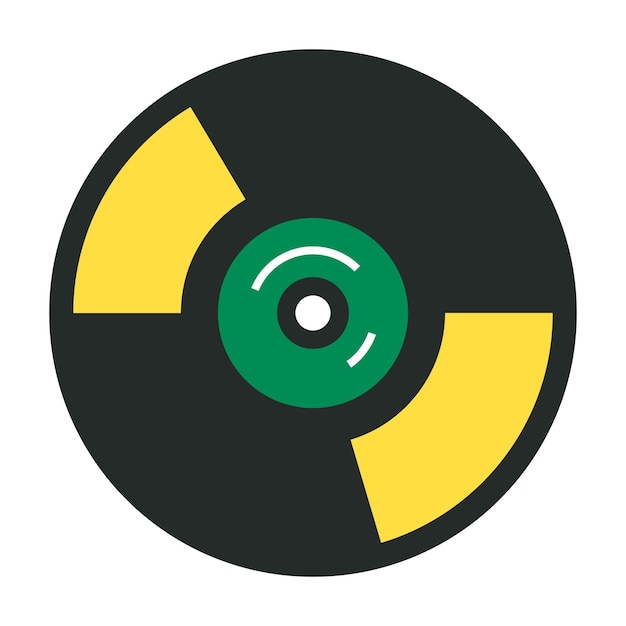 Alarm signal icon circle with color lines vector