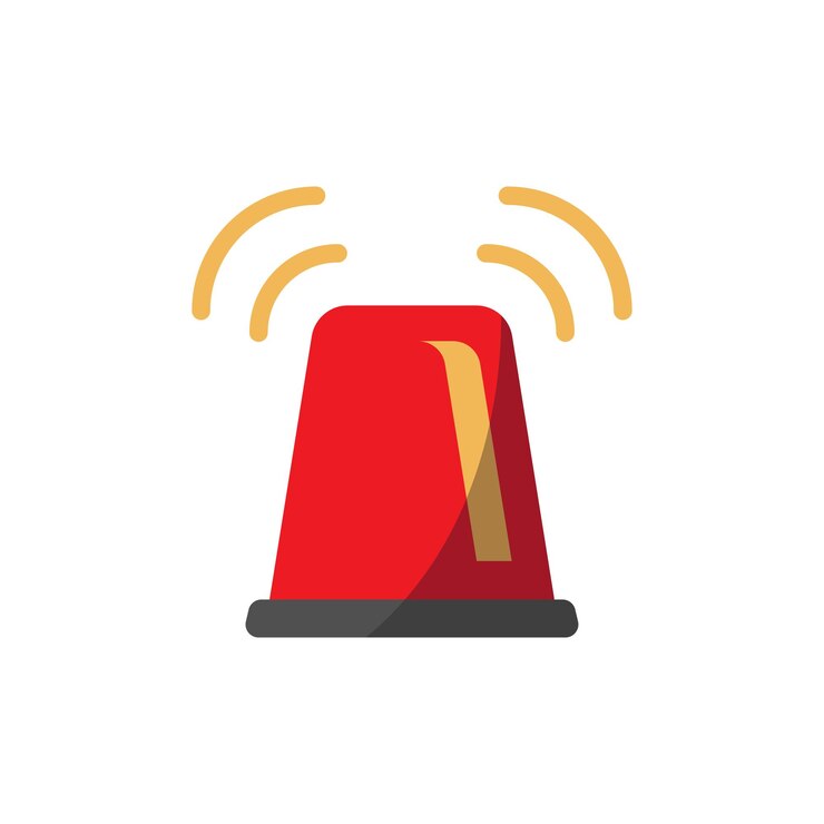 Vector alarm siren icon design vector template