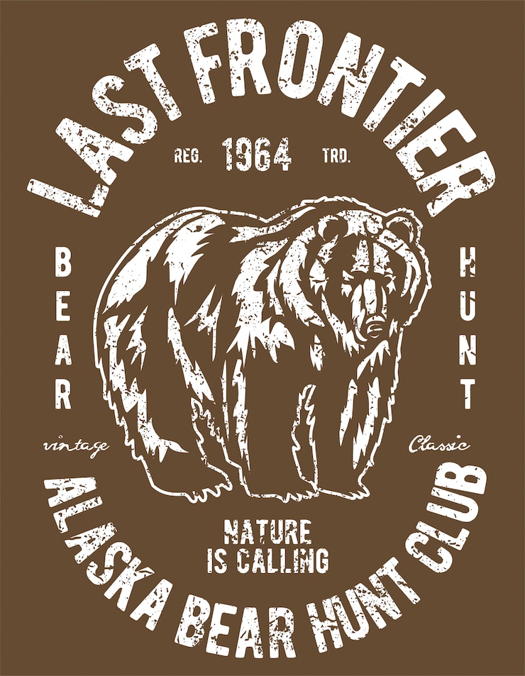 Vector alaska bear