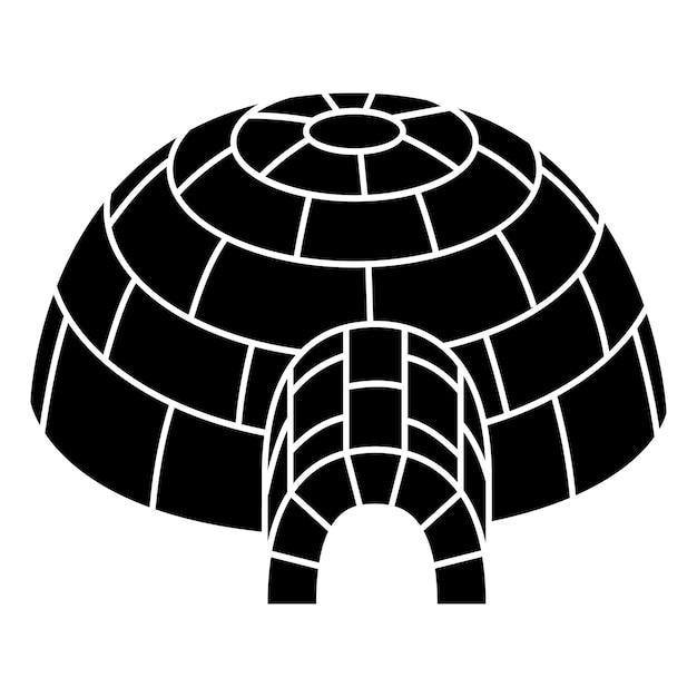 Vector alaska iglo pictogram eenvoudige illustratie van alaska iglo vector pictogram voor webdesign geïsoleerd op een witte achtergrond