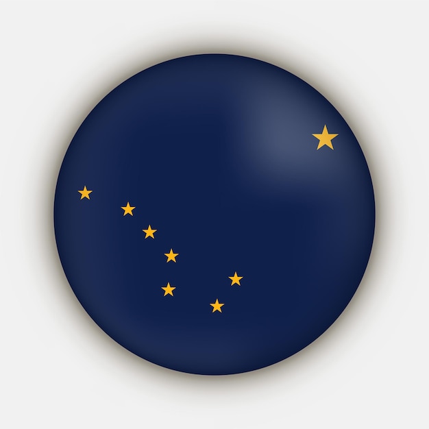 alaska state flag vector illustration