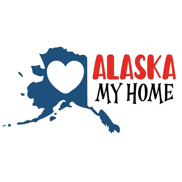 Vector alaska state shape my home vector