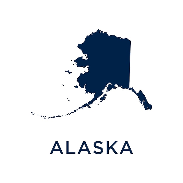 Alaska United States of America USA map illustration