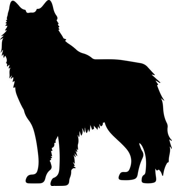 Vector alaskanmalamute silhouette