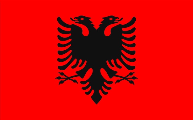 Vector albania flag symbol of a nation