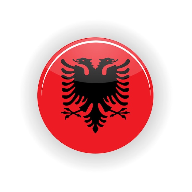 Вектор Круг значков албании выделен на белом фоне векторная иллюстрация значков тираны