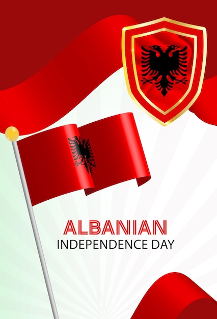 Vector albanian independence day