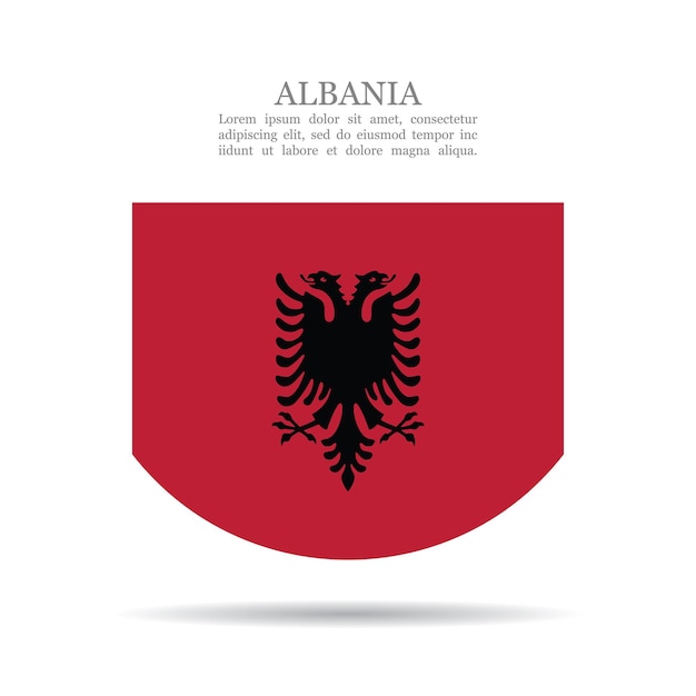 Albanië nationale vlag vector icon