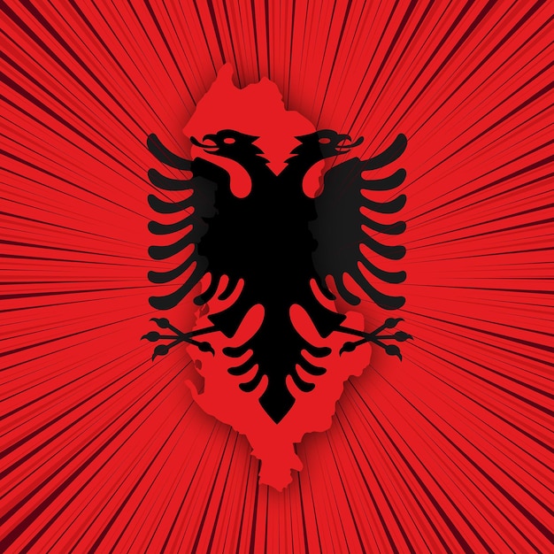 Albanië onafhankelijkheidsdag kaartontwerp