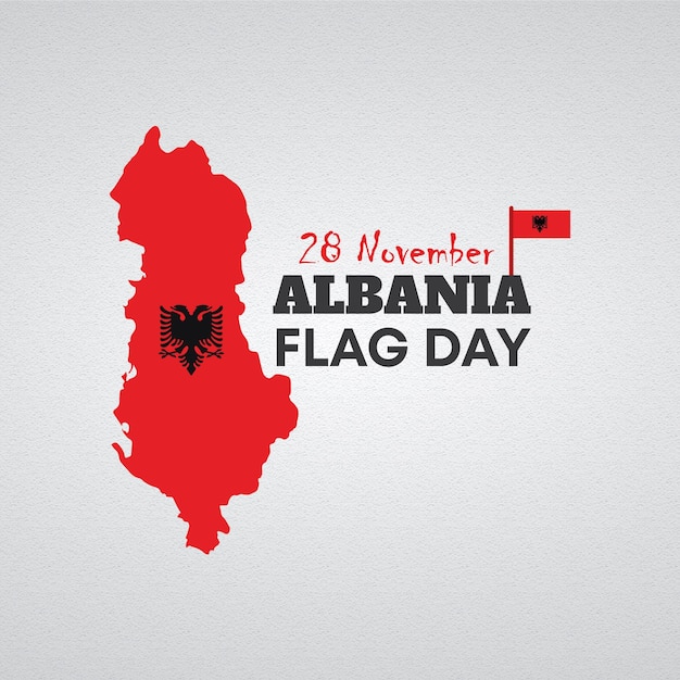 Albanië vlag dag vector illustratie design