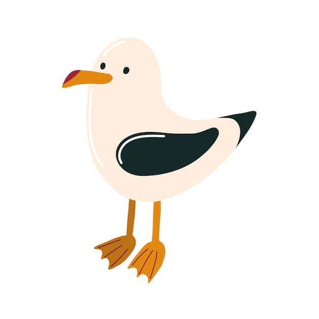Albatros karakter seagull albatross vogel cartoon mariene meeuw illustratie voorraad vector afbeelding