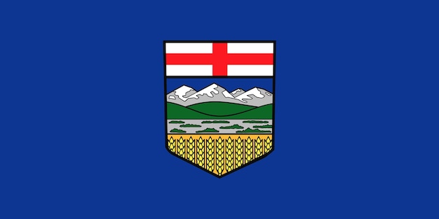 Vector alberta flag province of canada vector illustration