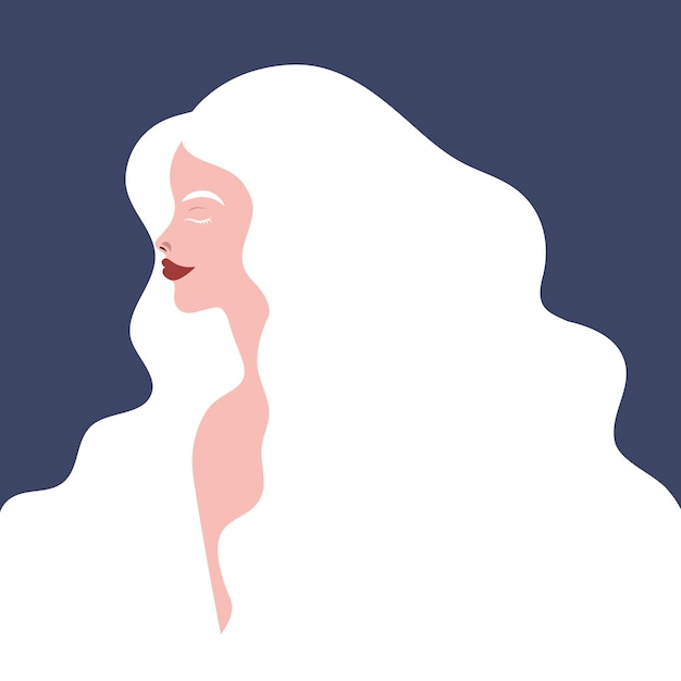albino woman portrait profile of a young female with albinism