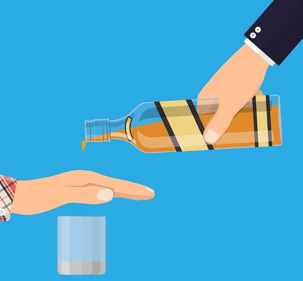 Vector alcohol abuse illustration