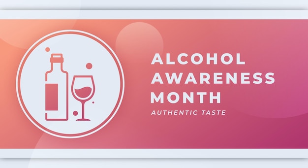 Alcohol bewustzijn maand viering ontwerp illustratie voor achtergrond poster banner reclame