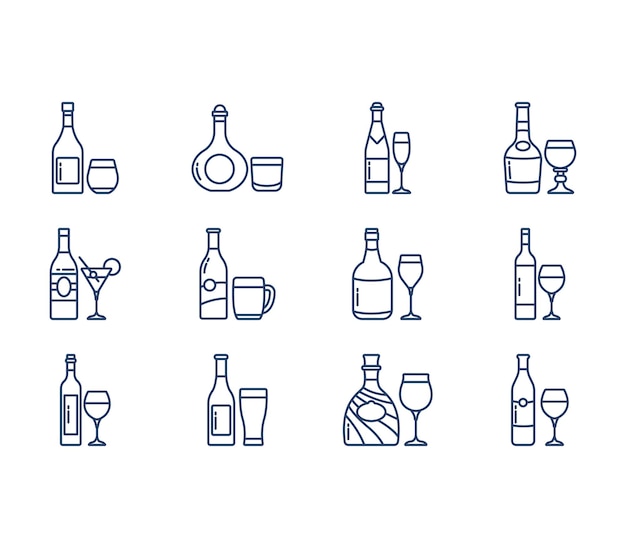 Alcohol bottle vector icon