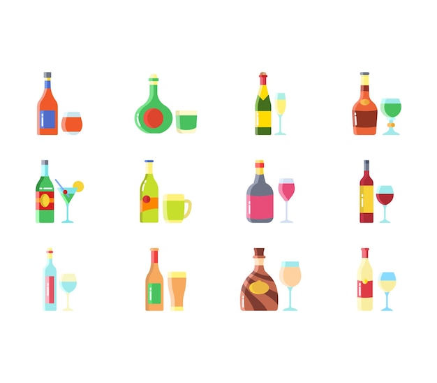 Alcohol bottle vector icon