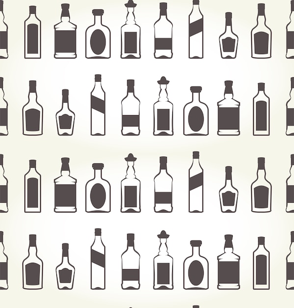 알코올 병 원활한 패턴