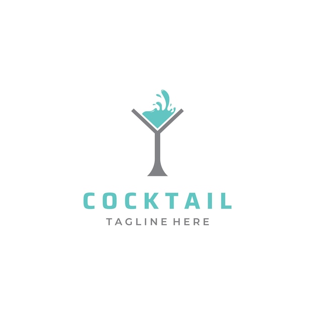 Alcohol cocktail logo nachtclub drankjesLogo's voor nachtclubs bars en meerIn vector illustratie concept stijl