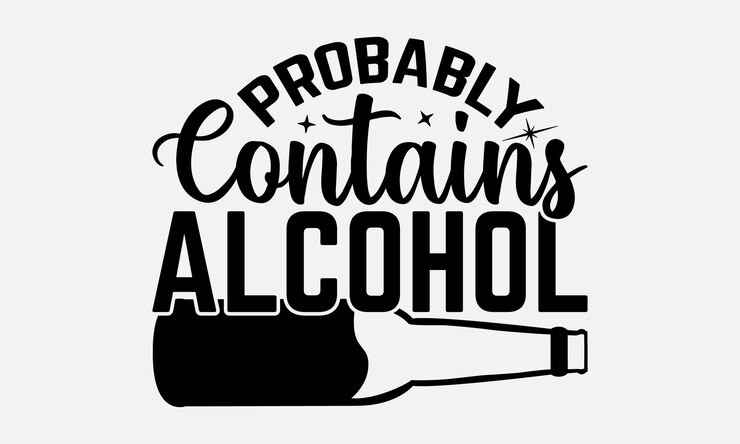 Vector alcohol typography t shirt design vector illustration with handdrawn lettering
