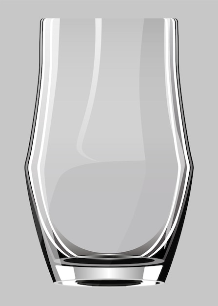 Alcoholglas transparant leeg realistisch mock-up stamgerei voor verschillende dranken vectorillustratie