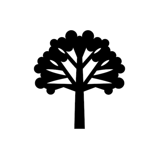 Vector alder forest tree icon