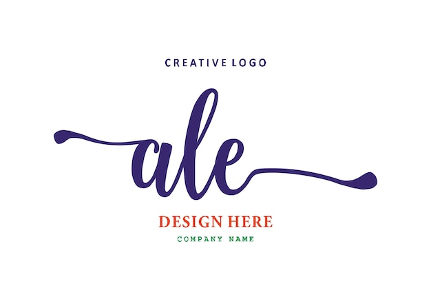 ALE lettering logo is simple easy to understand and authoritative