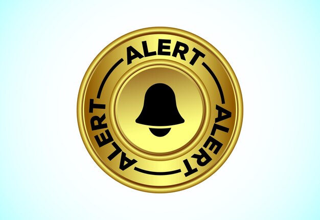 Alert button design illustration Suitable for mobile app and website UI design