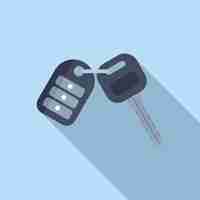 Vector alert key control icon flat vector modern vehicle