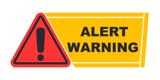 alert sign attention warning attacker alert sign technology security protection concept