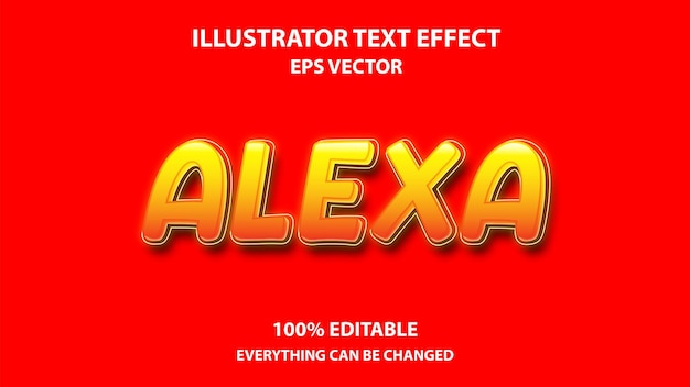 Alexa editable text effect