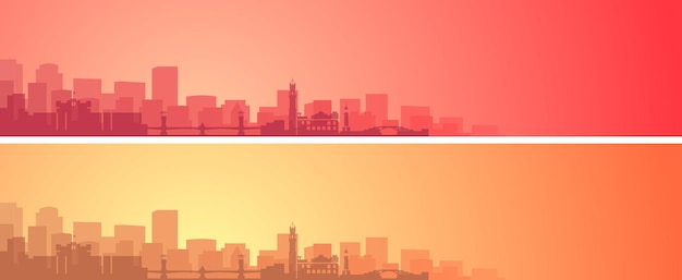 Vector alexandria beautiful skyline scenery banner