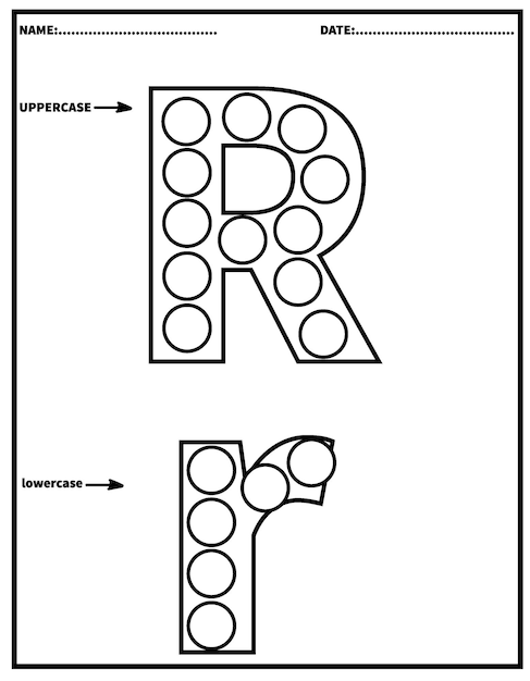 Alfabet Dot MarkerDab The Dot Activity Printable WorksheetsKleuterschool Kleurplaten