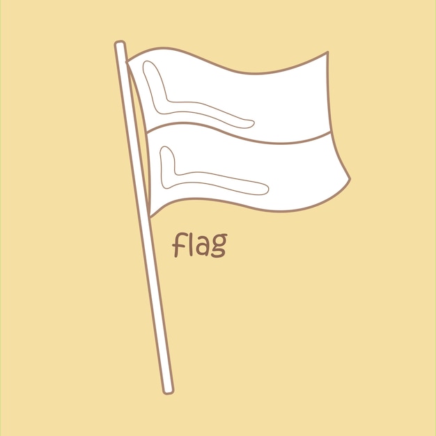Alfabet F voor vlag digitale stempel