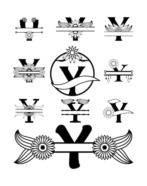 Vector alfabet letter monogram ontwerp